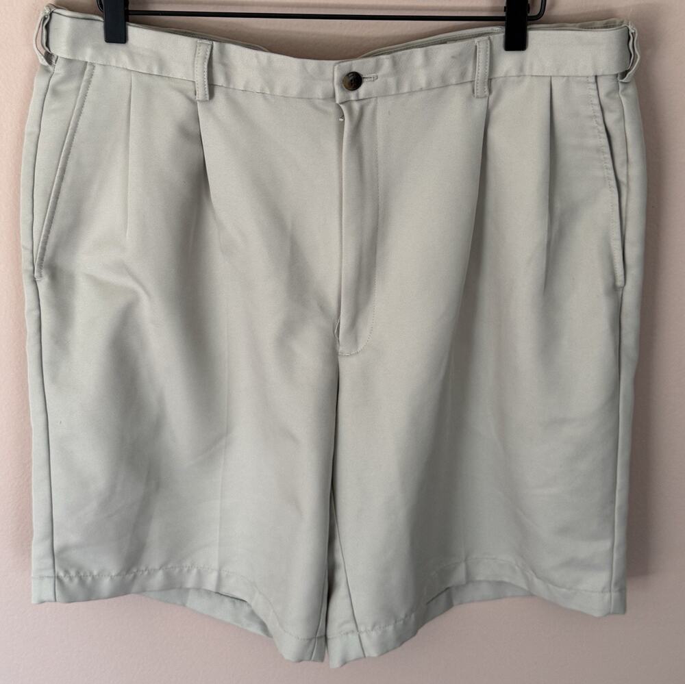 Haggar Shorts Mens 38 Brown Cool 18 Pro Outdoors Golf Chino Casual Pockets